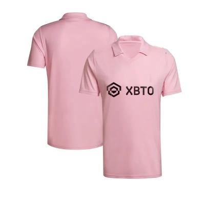 China Sets Custom Printed Name And Number 2023 Thai quality Men's soccer jerseys Pink Jersey for men for sale