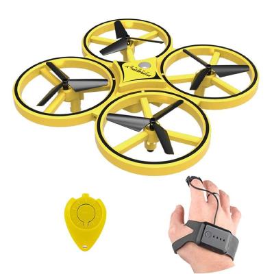 China Wi-Fi RC Drone Mini Infrared Induction Hand Control Drone Altitude Hold 2 Controllers Quadcopter For Kids Toy Gift for sale