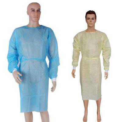 China Level 2 Sms Isolation Gown Breathable Non Woven Disposable Green PP 45g for sale