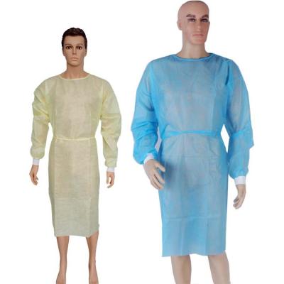 China Breathable Hot Sale Sms Pe Disposable Isolation Gown Level 2 For Food And Medical Industry for sale