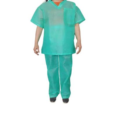 China Breathable Hospital Uniforms Disposable Hospital Scrub Suit Nonwoven Disposable Medical Scrub Suit for sale