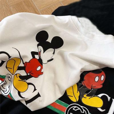 China 2021 Anti-wrinkle custom 100% cotton t-shirt printing plus size t-shirts mickey shirt for sale