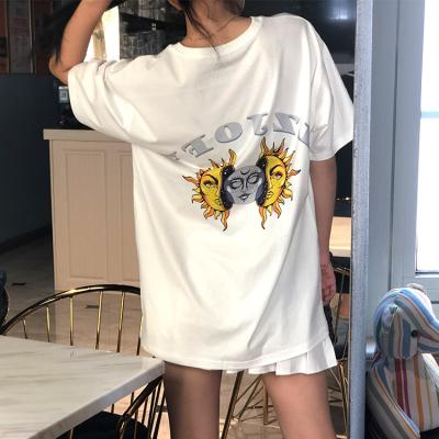 China Anti-wrinkle design your own print crew neck shorts women's casual cartoon T-shirt for sale