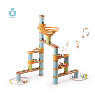 China STEM toy for kids 98pcs building block marble run marble race kids UDEAS intelligent diy bath customizable big inteligente for sale