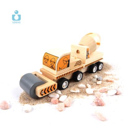 China DIY Practice Paint Wooden Miniature Wooden Cars UDEAS Car Alphabet Wooden Car for sale