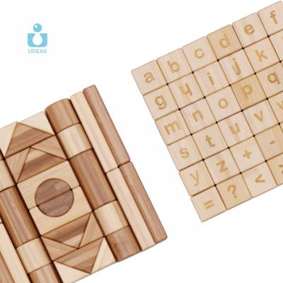 China DIY practice UDEAS bamboo montessori toys building block for sale