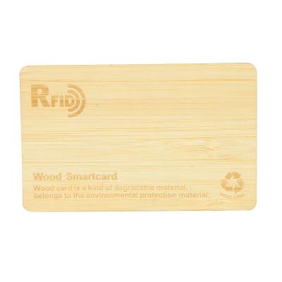 China Custom Printed Wooden Key Indicator Mens Hotel Bank Card Holder Wallet Minimalist RFID Card Eco-Friendly Gift for sale