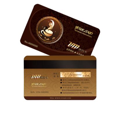 China Plastic PET ABS CR80 PVC Membership Card VIP Gift Voucher Loyalty Card With Embossed Number for sale