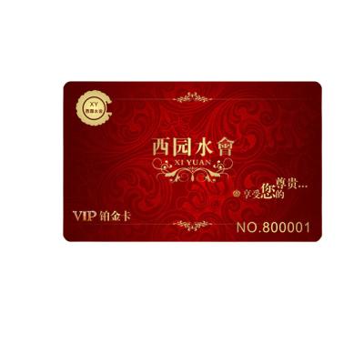 China Plastic PET ABS PVC RFID NFC Discount Membership VIP Card VIP Card Gold Card With Signature Panel for sale