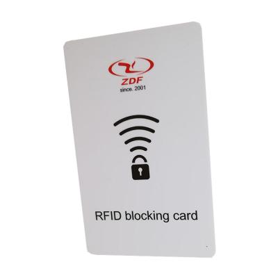 China Waterproof/Waterproof Custom RFID Blocking Card For Bank/Wallet Card Protection Rfid Blocking Card for sale