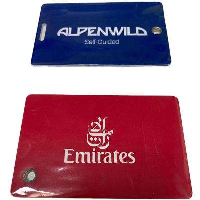 China Custom Printed Promotion Gifts PVC Luggage Tag With Clear Roop for sale