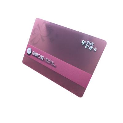 China Plastic/PVC/PET/ABS Customized Clear PVC Reward Card From Shenzhen Smart Card Manufacture for sale