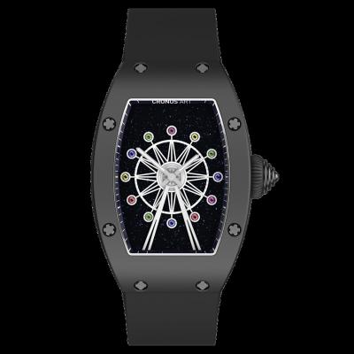 China Women Ferris Wheel Elements Richard COLORED GEM SETTING Ceramic Body Sapphire Mirror High Class Watch Fashionable Design Wrist Watch for sale