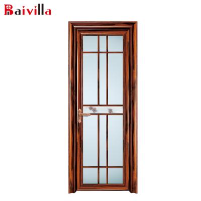 China Swing Double Glass Single Leaf Double Swing Bathroom Door Price Bangladesh for sale