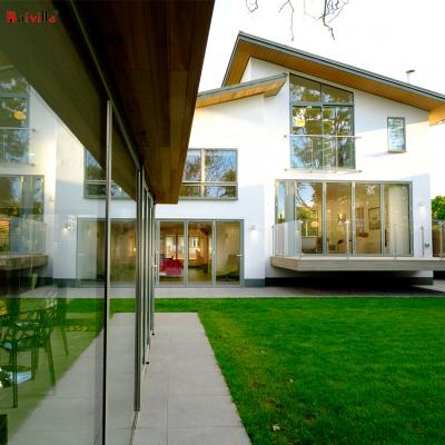 China Modern Patio Large External Aluminum Folding Doors Waterproof Aluminum Track For Bifold Door for sale