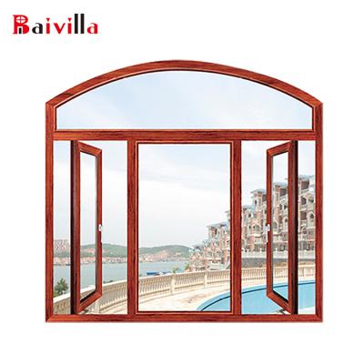 China Australian Market Soundproof Swing Fire Rated Aluminum Glass Casement Windows for sale