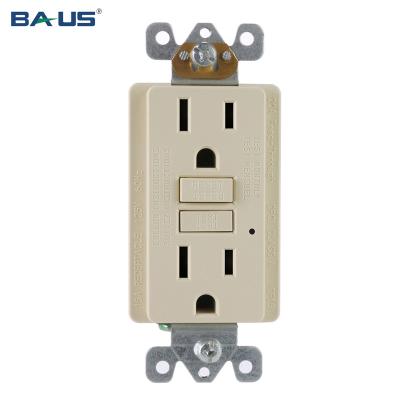 China GF 15a 125v gfci outlet self test american standard self test receptacle,gfci 15A wall switch for sale