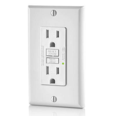 China GT 15A 125V usa wall mount gfci self test american self test socket with heavy duty TR tamper for sale