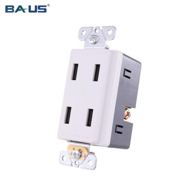 China 4 Ports F4P 5v 4.2a 4 USB Ports Multiple USB Wall Charger Charging Left Outlet With High Speed ​​Receptacle White Color UL Listed for sale