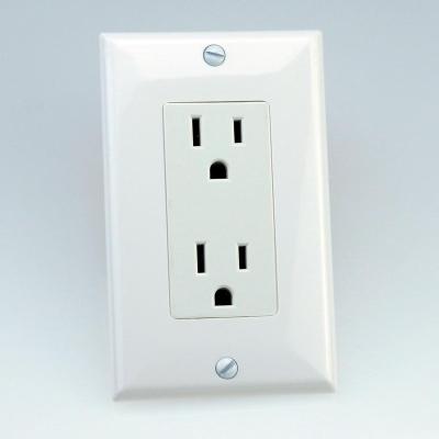 China 15A 125V USA Residential/Multi-Purpose Standard Decorative Receptacle Socket Wall Outlet American Electrical Receptacle NTD15 for sale