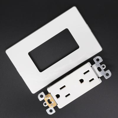 China NTD15 Residential / Multipurpose Wall Outlet 125V 15A Double American Plug In Electrical Outlet White Color Receptacle for sale