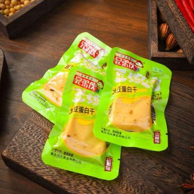 China Brother band Chongqing flavor halal snack small package cooked independent soy protein dried handmade dry tofu for sale