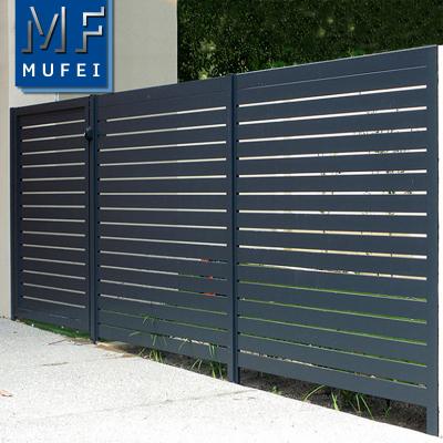 China Easily Assembled Horizontal Modern Aluminum Slat Fences For Home for sale