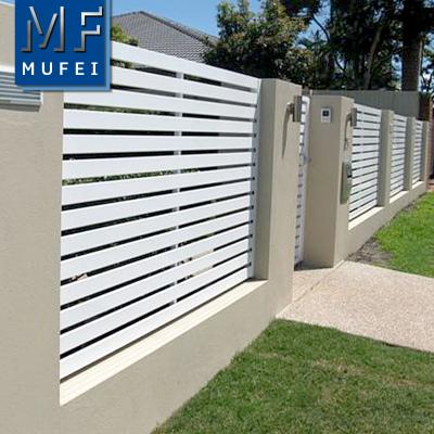 China Easily Assembled Aluminum Privacy Fence Powder Coating Slat Fence Fence Customized Size Villa Design for sale