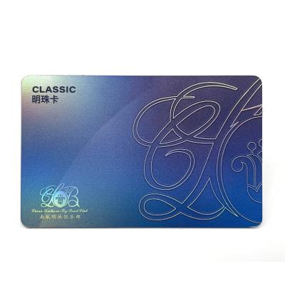 China Member / Supermarket / Club Membership Card PVC Plastic Gift Certificate Embossed Business Card Customized With QR Code for sale