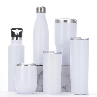 China Viable Custom Design DIY Sublimation 20oz White Lean Straight Wall Stainless Steel Travel Double Insulated Tumbler With Lid And Straw for sale