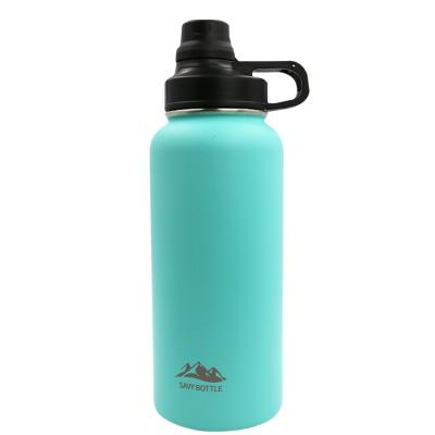 China Sustainable Double Wall 32oz Logo Stainless Steel Water Bottle Custom Vacuum Water Bottle Wide Mouth Water Bottle for sale