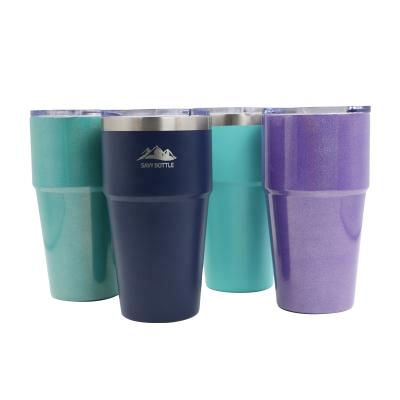 China Sustainable Savy Tumbler 30oz Tumbler Travel Tumbler with Magslider and Lid, Double Wall Powder Coated Coffee Mug for sale