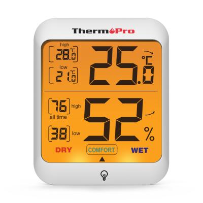 China Indoor Bath Thermometers ThermoPro TP53 Hygrometer Thermometer Humidity Sensor with Temperature Humidity Meter for sale