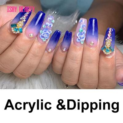 China Fast Drying French Dipping Powder Nail Art High Quality White/pink/nude Nail Powder Dip Acrylic French Kit for sale