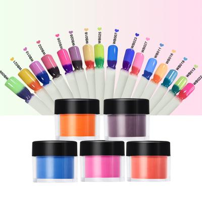 China No Lamp Cure Nails bulk pigment powder mood changing dip powder color changing pearl pigment powder for sale