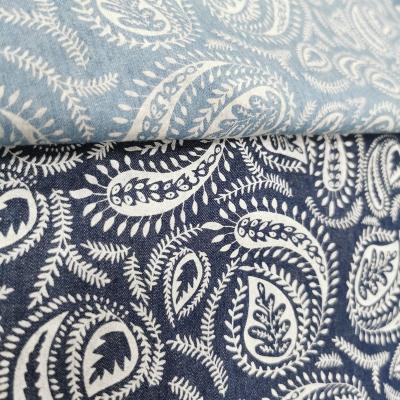 China Good Quality Breathable Lightweight Denim Cloth Fabric Ready Printing Running Denim For Summer for sale