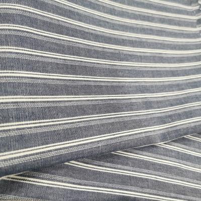 China Breathable Indigo Denim Woven Stripe Denim Fabric Light Weight For Shirts Skirts Cap Jeans for sale