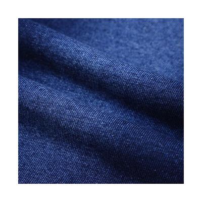 China Breathable Ecofriendly 100%combed Cotton Indigo Yarn Dyed Stripe Denim Knitted Fabric For Shirting for sale