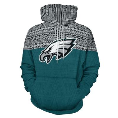 China Anti-wrinkle 2023 Hot Casual Formal Normcore Sales Polynesian Elei Tribal Design Custom NFL American Football Team Men Hoodies for sale