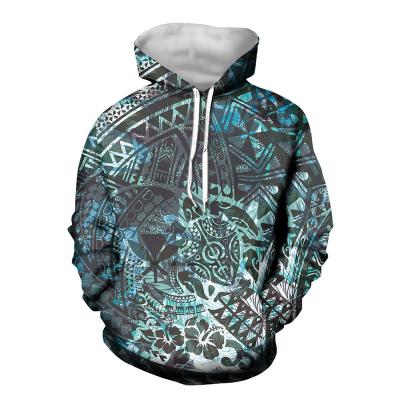 China Breathable Fashionable Warm Polynesian Samoan Tribal Flower Crop Hoodies For men Vintage Custom Hoodies Cheap Heavyweight Hoodies Sweater for sale