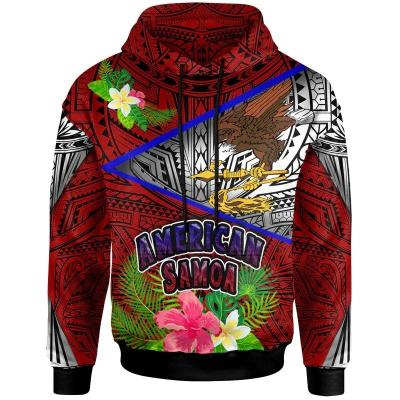 China Breathable Custom American Samoa Flag Style Hoodies Men Fashion Sweatshirts Dropshipping Streetwear Autumn Winter Clothes Polynesian Coat for sale