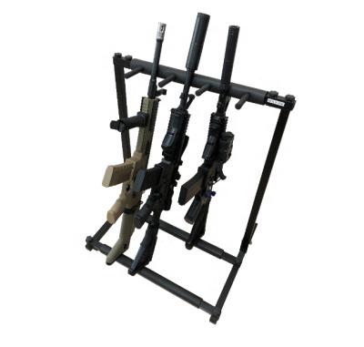 China High Quality 3 Seats Hunting Vertical Rifle Gun Weapon Rack Shotgun Display Stand 62*46*70 - 73cm for sale