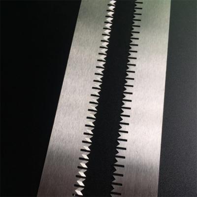 China Package Industry Sugar Bag Food Packaging Machinery Parts Cutting Knife Serrated Blade for sale