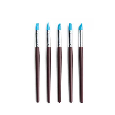 China Easy Apply Multi-functional ceramic nail indentation tool Nail painting silicone pen nail art supply for sale