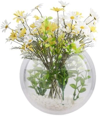 China Single product safety and drop-proof packaging Custom wall fish tank 230ml hanging transparent acrylic wall mounted aquarium plant decoration flower pot for sale