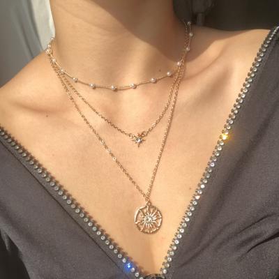 China European Style Gold Sliver Multi Layer Necklace For Women Shell Choker Necklaces And Pendants 2019 Female Ocean Fashion Jewelry Wholesale Sales for sale