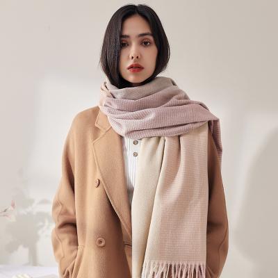 China Dobby Colorful Cashmere Small Check Winter Scarf Best Matched Scarf For Women Warm Wrap With Tassel Casual Lady Warm Winter Shawl for sale