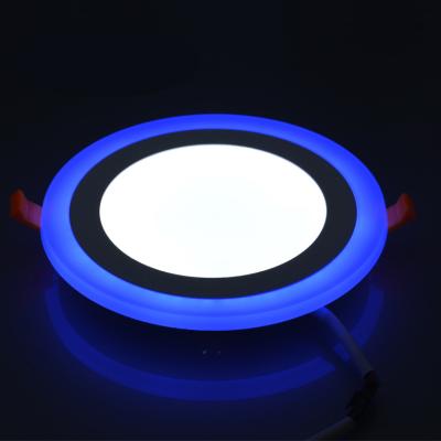 China Warehouse Zhongshan factory price slim double color recessed panel led light 3w for sale