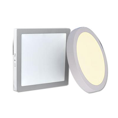 China Modern Surface Mounted Led 6w 12w 18W Flat Panel Lighting 24w Recessed Mount Led Panel Light 12w Warm White for sale