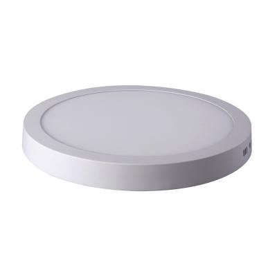 China Modern wholesale home office dimmable smd chip round surface mounted white color led recessed flat ceiling panel light 6w 12w 18w 24w for sale